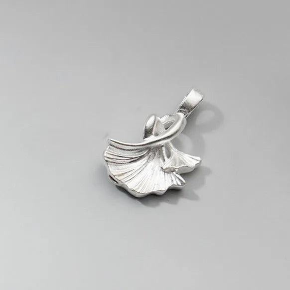 S925 Double Apricot Leaf Pendant Charms for DIY Bracelet Necklace