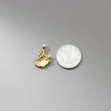 S925 Double Apricot Leaf Pendant Charms for DIY Bracelet Necklace