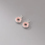 S925 Enamel Multicolor Donut Pendant Charms for Necklace Bracelet