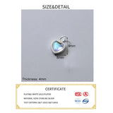 S925 Cat Eye Heart Pendant Charms DIY Bracelet Accessory