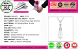 Geometric Cat's Eye Kpop Star 925 Sterling Silver Pendant Charms PE59