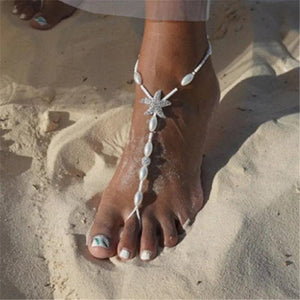 Rhinestone Starfish Beach Barefoot Sandals for Women JL-39C