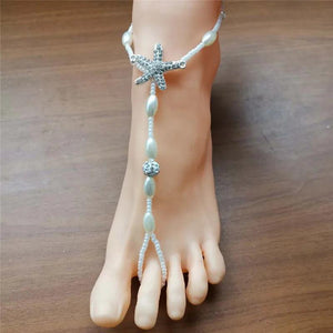 Rhinestone Starfish Beach Barefoot Sandals for Women JL-39C