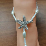 Rhinestone Starfish Beach Barefoot Sandals for Women JL-39C