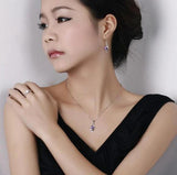 Zircon 925 Silver Pendant Angel Feathers Gift