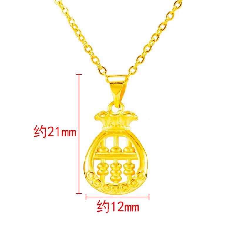 European Fine Bamboo Cross 24KT Pendant Charm