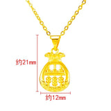 European Fine Bamboo Cross 24KT Pendant Charm
