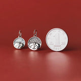 Silver Zodiac Tiger Round Pendant Charms for DIY Necklace