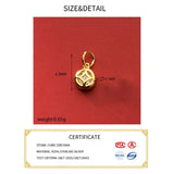925 Silver Zircon Ancient Coins Pendant DIY Making Supplies