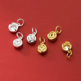 925 Silver Zircon Ancient Coins Pendant DIY Making Supplies
