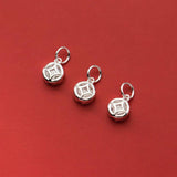 925 Silver Zircon Ancient Coins Pendant DIY Making Supplies