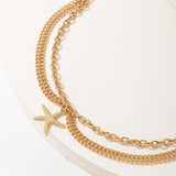 Summer Beach Snake Anklet Starfish Shell Bracelet