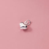 925 Sterling Silver Heart Circle Charms S925 Stamp Pendant