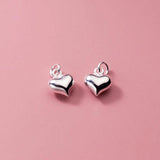 925 Sterling Silver Heart Circle Charms S925 Stamp Pendant