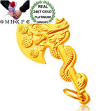 Dragon Hatchet 24KT Real Charm Pendant PN195