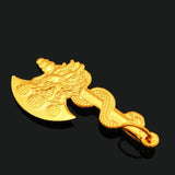 Dragon Hatchet 24KT Real Charm Pendant PN195