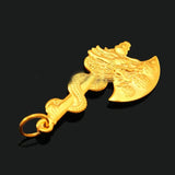 Dragon Hatchet 24KT Real Charm Pendant PN195