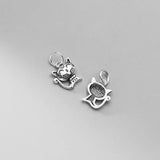 925 Silver Cat Dangle Charm for DIY Jewelry