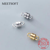 925 Silver Magnet Buckle Charms for DIY Jewelry Necklace Gift