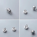 925 Silver Magnet Buckle Charms for DIY Jewelry Necklace Gift