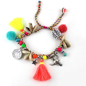 Boho Shell Tassel Ankle Bracelet for Summer Beach
