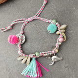 Boho Shell Tassel Ankle Bracelet for Summer Beach
