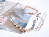 Chinese Ethnic Coins Bells Charm Anklet Stainless Steel Link Chain