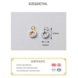 925 Silver Huggie Zircon Charms Necklace Accessory Gift