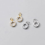 925 Silver Huggie Zircon Charms Necklace Accessory Gift