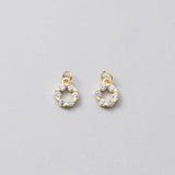 925 Silver Huggie Zircon Charms Necklace Accessory Gift