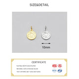 925 Sterling Silver Round Boy Charm for DIY Jewelry