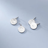 925 Sterling Silver Round Boy Charm for DIY Jewelry