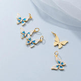 925 Silver Zircon Butterfly Charm for DIY Necklace