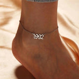 Gothic Digital Pendant Anklet Collarbone Chain Couple Jewelry