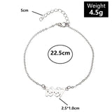 Gothic Digital Pendant Anklet Collarbone Chain Couple Jewelry