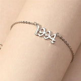 Gothic Digital Pendant Anklet Collarbone Chain Couple Jewelry