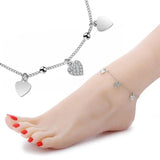 Summer Heart Anklet Bracelets For Women, Lead and Nickel Free