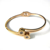 Stainless Steel Crystal Rose Women Bracelets Gift