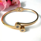 Stainless Steel Crystal Rose Women Bracelets Gift