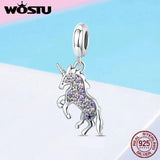 925 Sterling Silver Unicorn Dangles Charms for Bracelet & Necklace