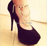 L32 Women Chunky Chain 3 Layers Anklet