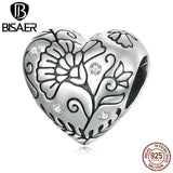 925 Silver Heart Charm Angel Pendant Beads for Bracelet