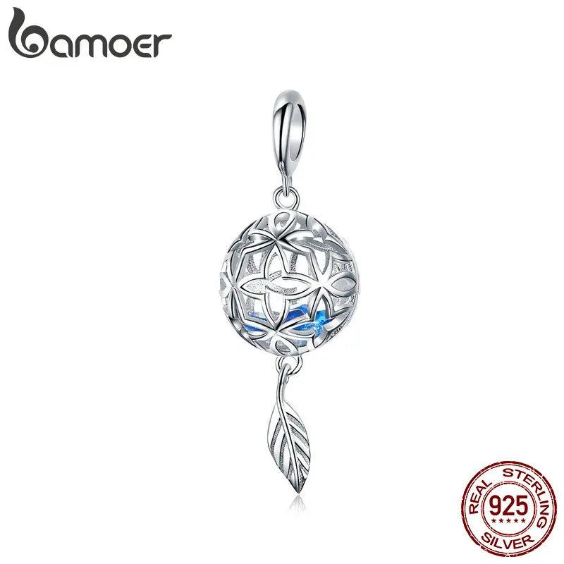925 Silver Flower Charms Pendant for Bracelets DIY Jewelry