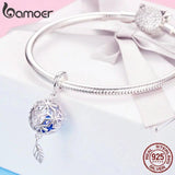 925 Silver Flower Charms Pendant for Bracelets DIY Jewelry