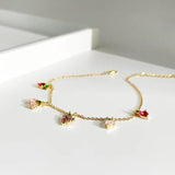 Colorful CZ Fruit Anklet for Women
