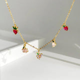 Colorful CZ Fruit Anklet for Women