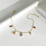 Colorful CZ Fruit Anklet for Women