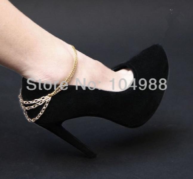 2014 BY-96 Color Alloy Metal Chain Anklets Boots Heels Chain Jewelry