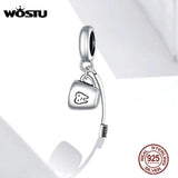 Toothbrush & Cup Charm 925 Sterling Silver Pendant Bead