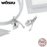 Toothbrush & Cup Charm 925 Sterling Silver Pendant Bead